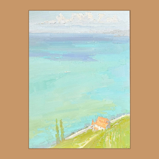 Leman after rain in the morning. Chebrex. 1.07.2025. 27x36.5.