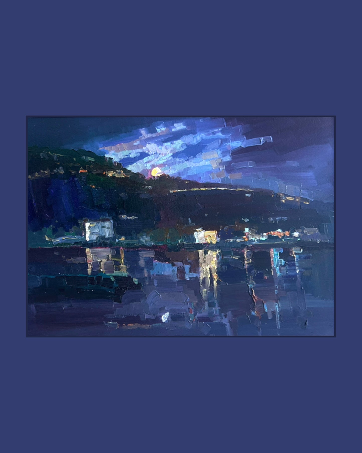 Vollmond in Lutry. LAVAUX. 03.03.2026. 26,5x36,5 cm