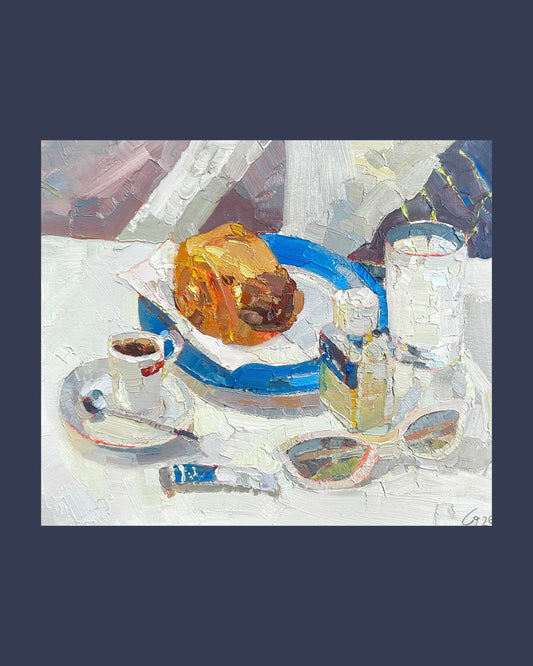 Morning croissant, Chez Vincent, 9.04.2026. 25x30 cm