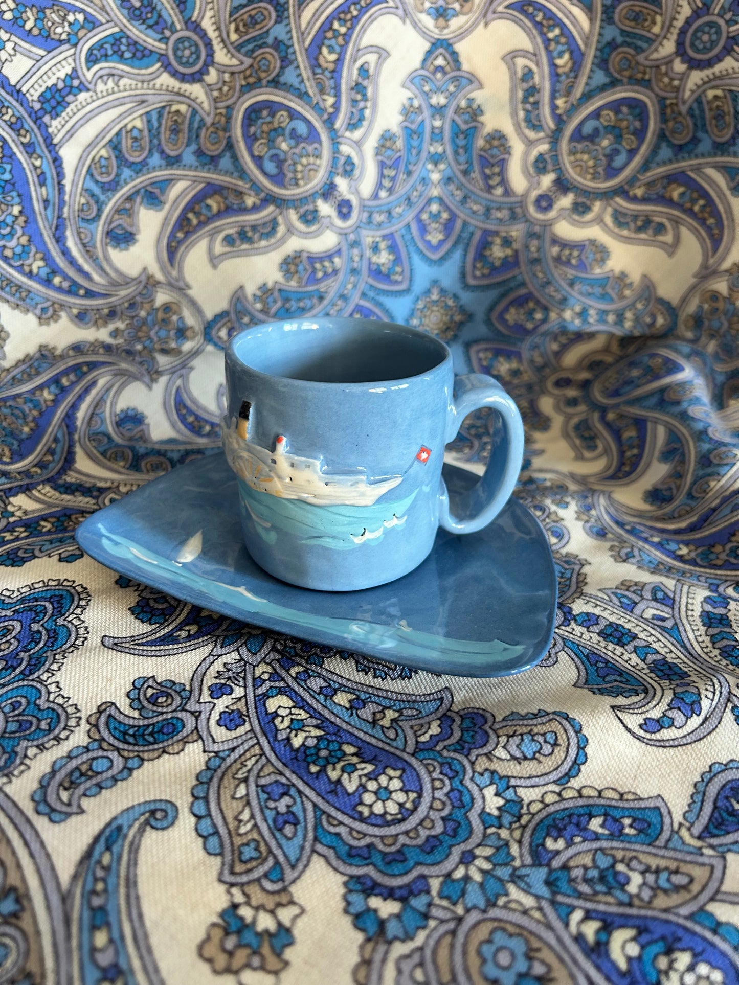 00_Cup#2, with plate, « Blue Léman » série