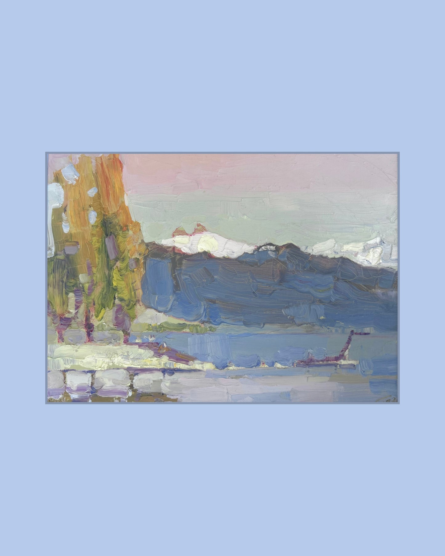 ! Earth shade and Venus belt. Lutry. 8.04.2026. 18x25 cm