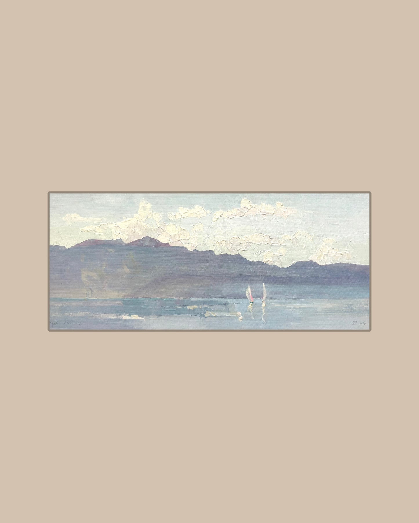 ! Lutry summer clouds. 22.06.2026. 13.5x31 cm