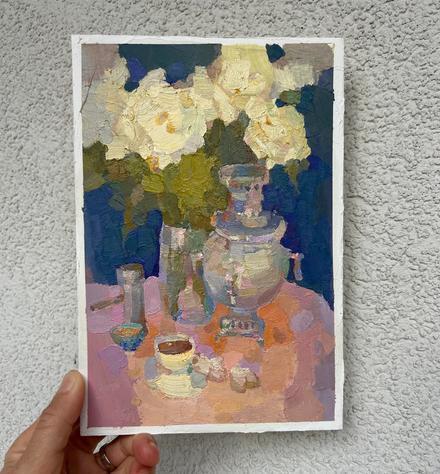 Ah! Samovar. Sweats for tea o’clock. 14x21cm