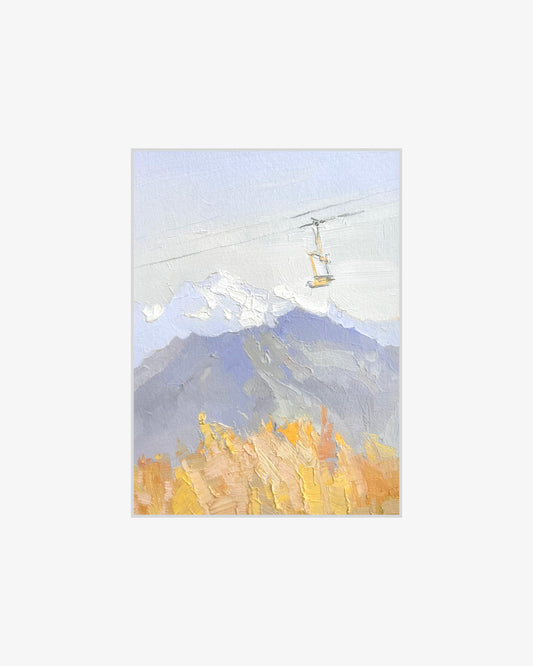 *Roc D'Orsay, September 15, 2025, View to Mont Blanc. 14x19 cm