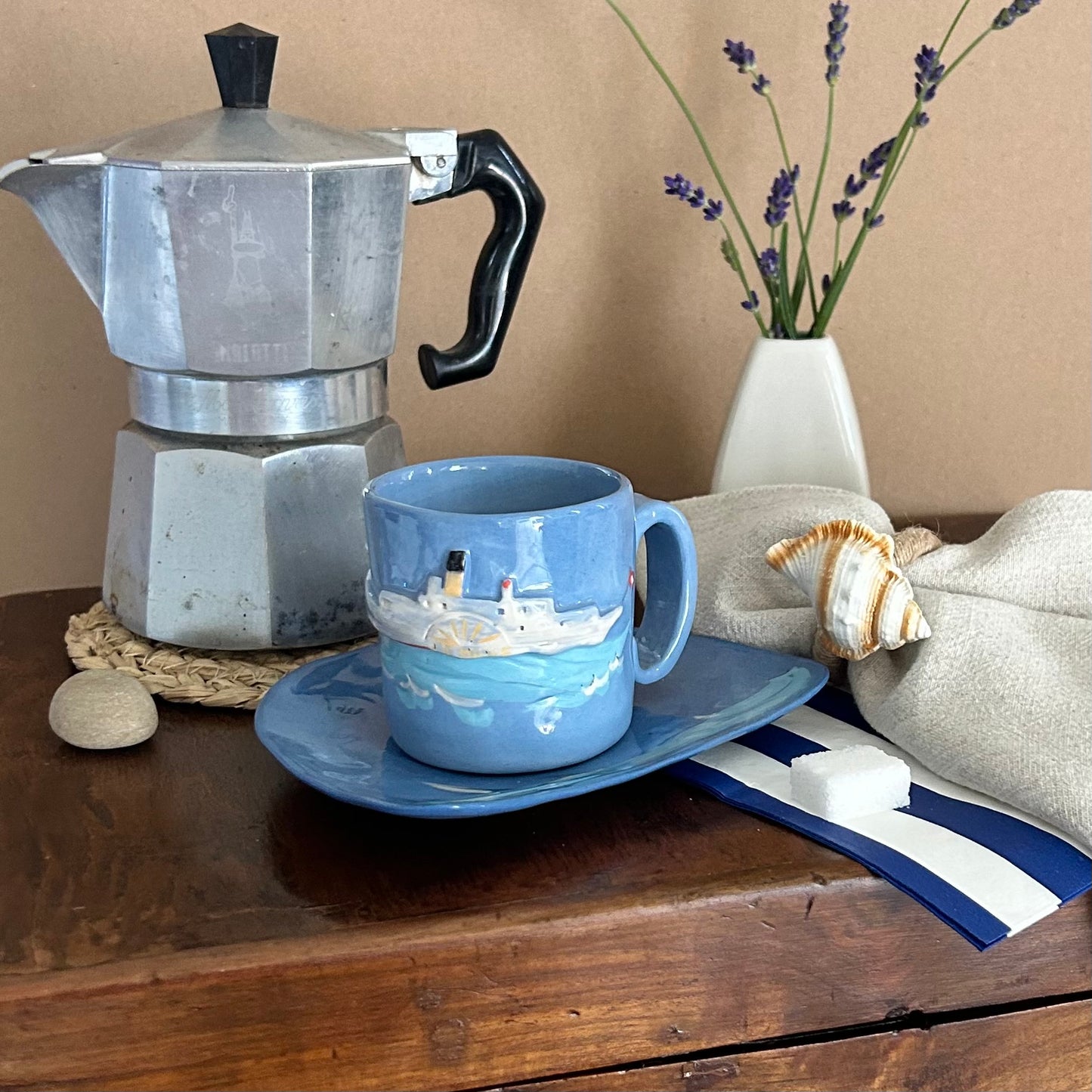00_Cup#2, with plate, « Blue Léman » série