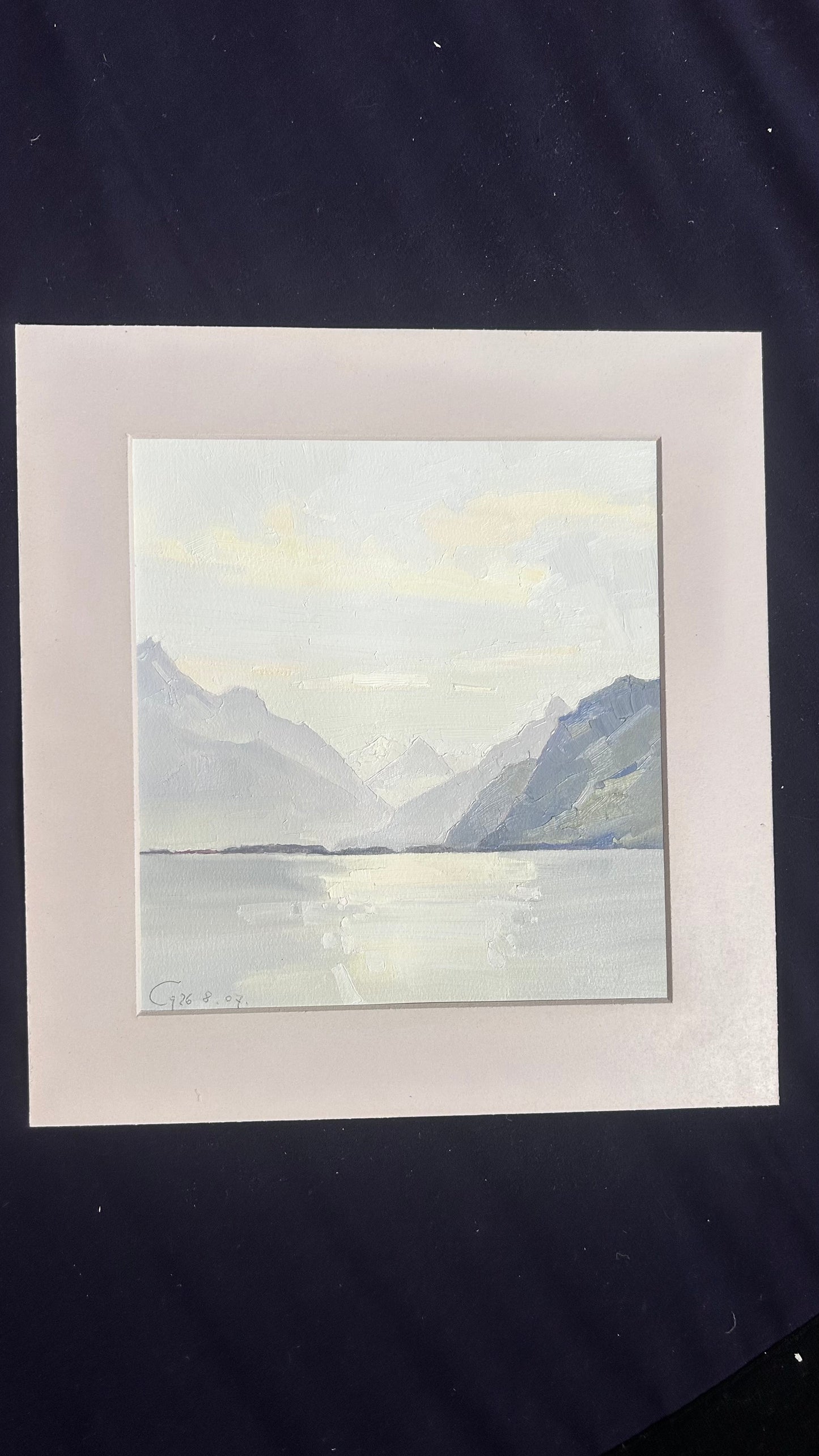 ! Le Catogne, 2598m, view from St. Saphorin. 8.07.2026. 25x27 cm.