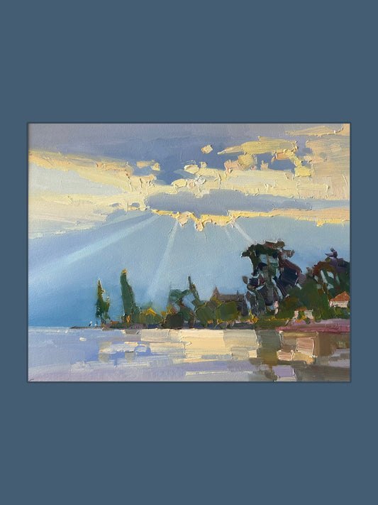 ! Sunset light. Lutry port. 17.08.2026. 28x34 cm