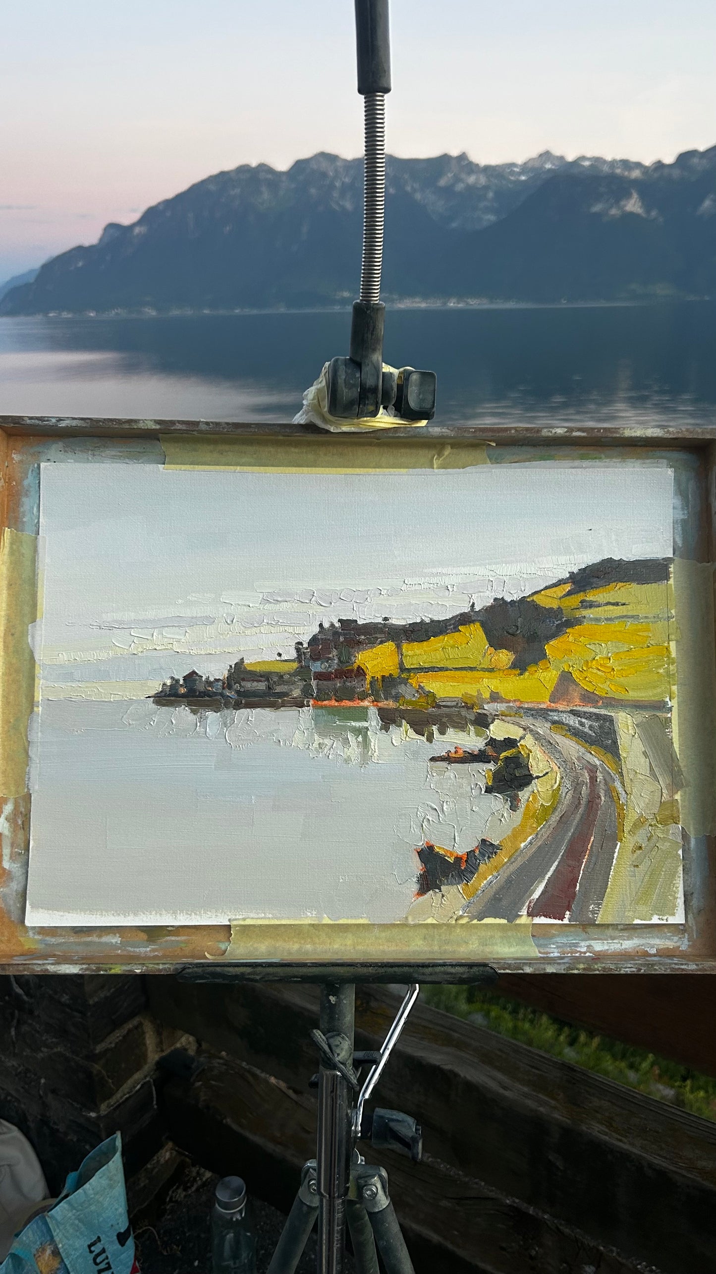 ! St Saphorin. Sunset in LAVAUX. 12.06.2026. 20.5x36.5 cm