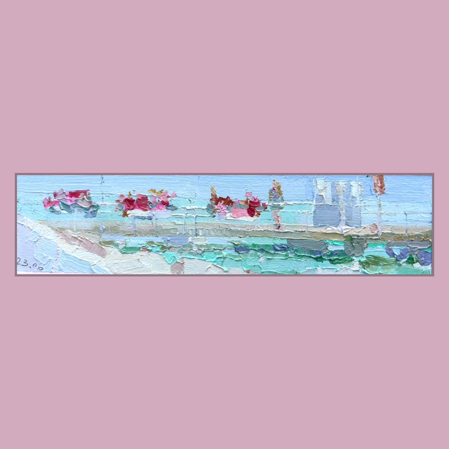 Turquoise water of Leman. 23.06.2025 6x24 cm