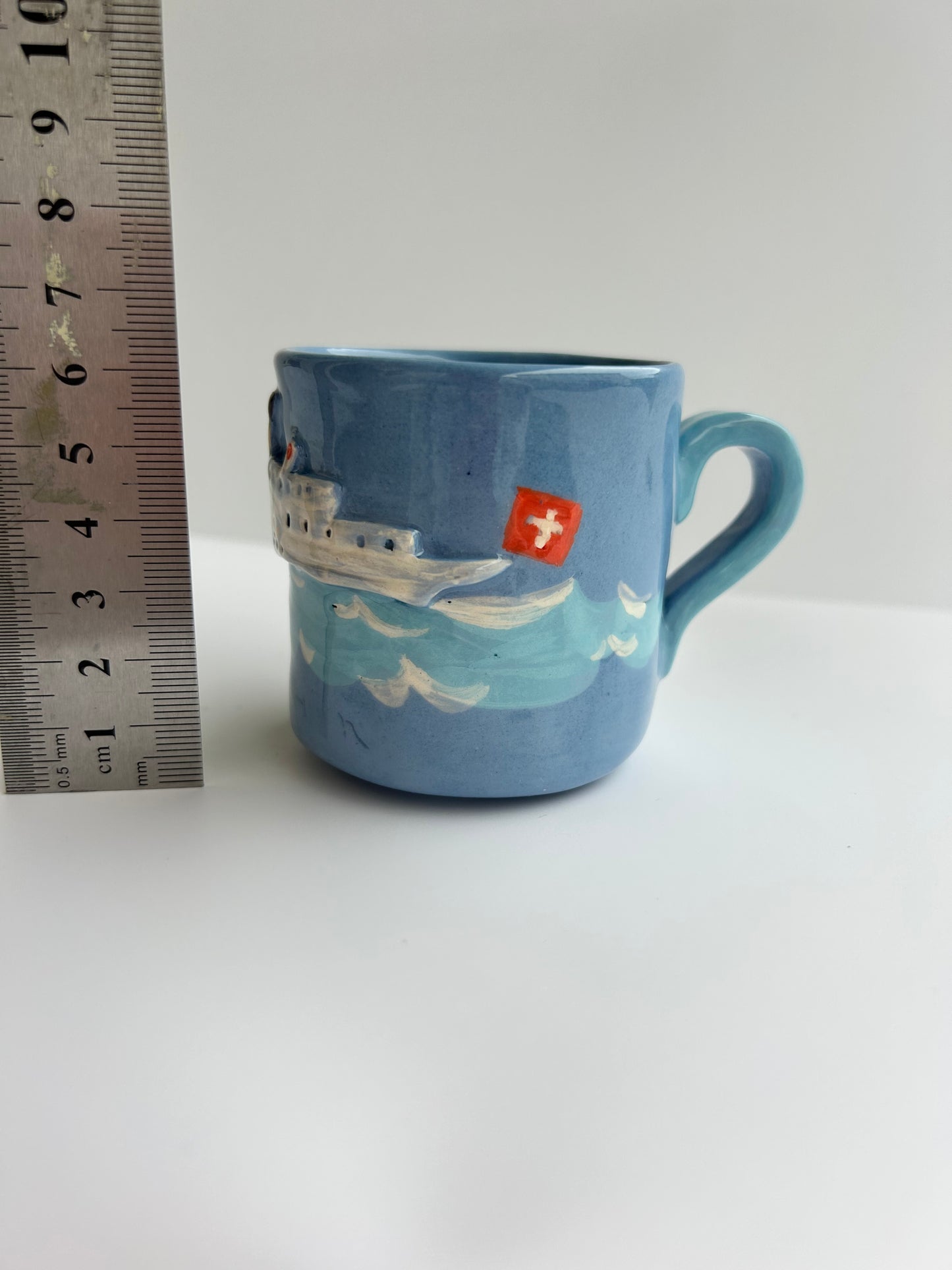 00_Cup 6cm x 5.5 cm diameter, with plate, « Blue Léman » série