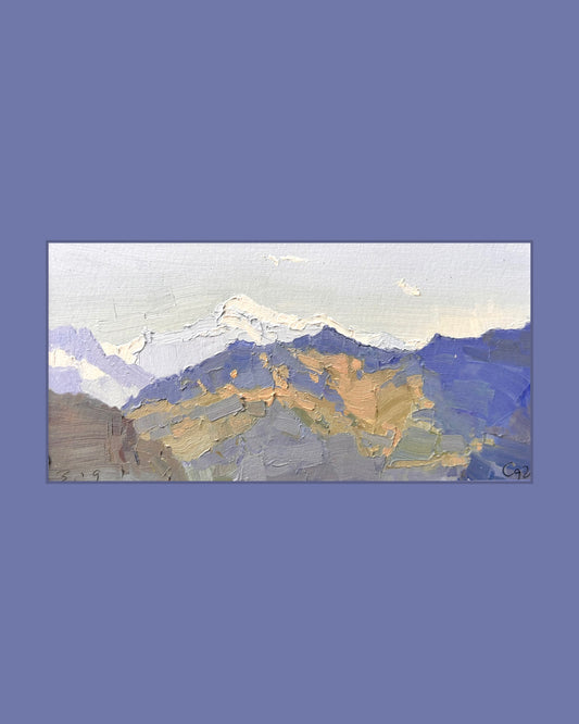 Clear Mont Blanc from Roc D'Orsay, 3.09.2025. 10.5x21 cm