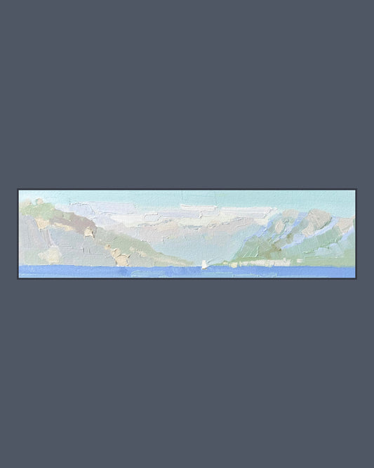 0 Sunset in July 2025, view to Valley from Lutry. 8.5x30.5 cm.