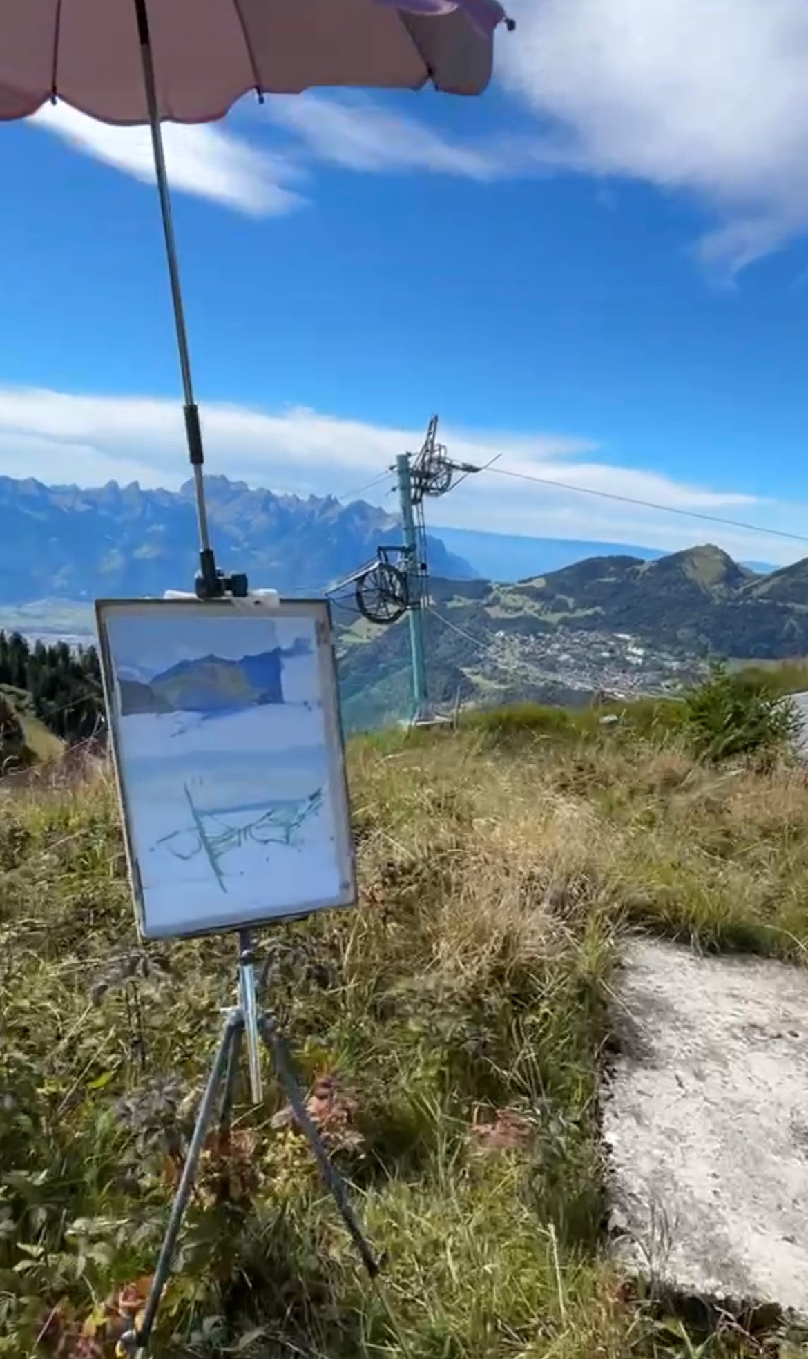 Clear Mont Blanc from Roc D'Orsay, 3.09.2025. 10.5x21 cm