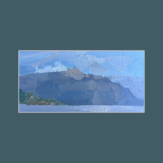 October night in Lutry port. 7.10.2024. 9.5x18.5cm