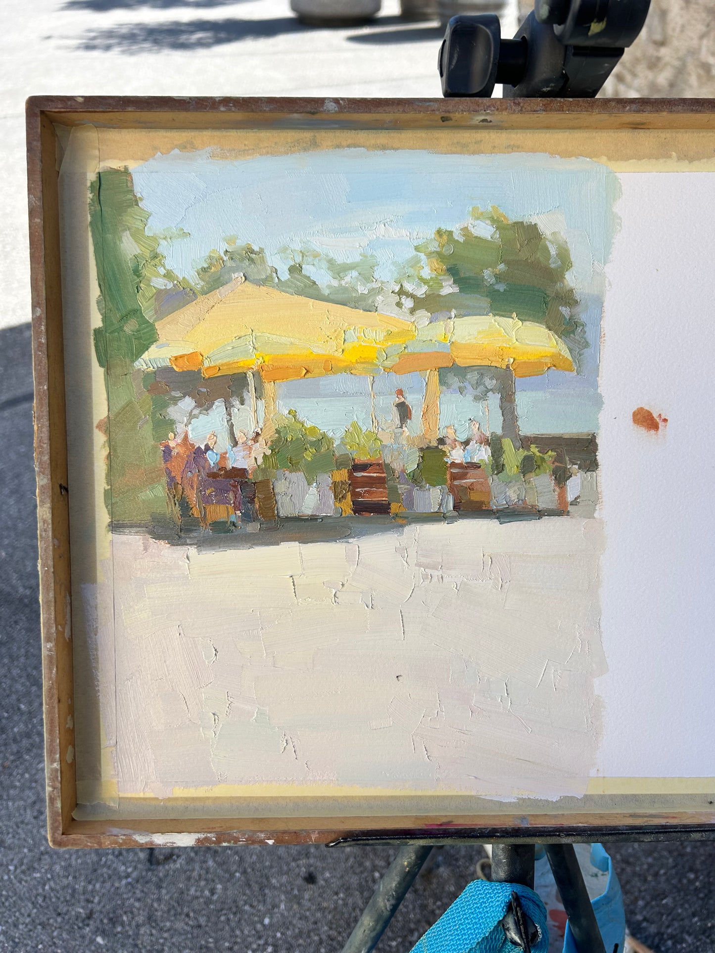 Into summer. Cafe de la Poste. Lutry. 24.05.2025. 21x26.5 cm