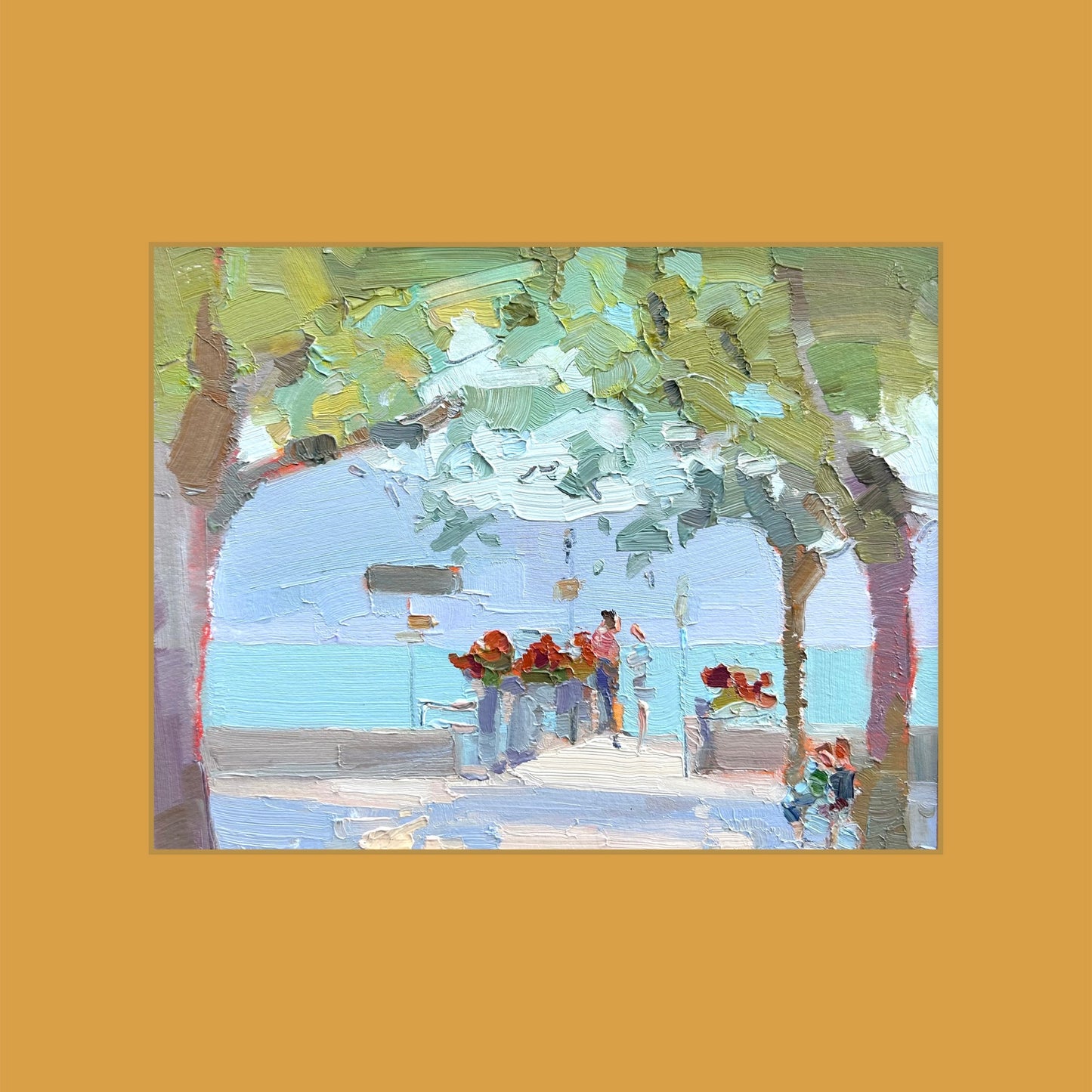Bright morning, two. Lutry Port. 30.05.2025. 14x18 cm.