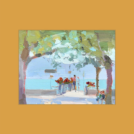 Bright morning, two. Lutry Port. 30.05.2025. 14x18 cm.