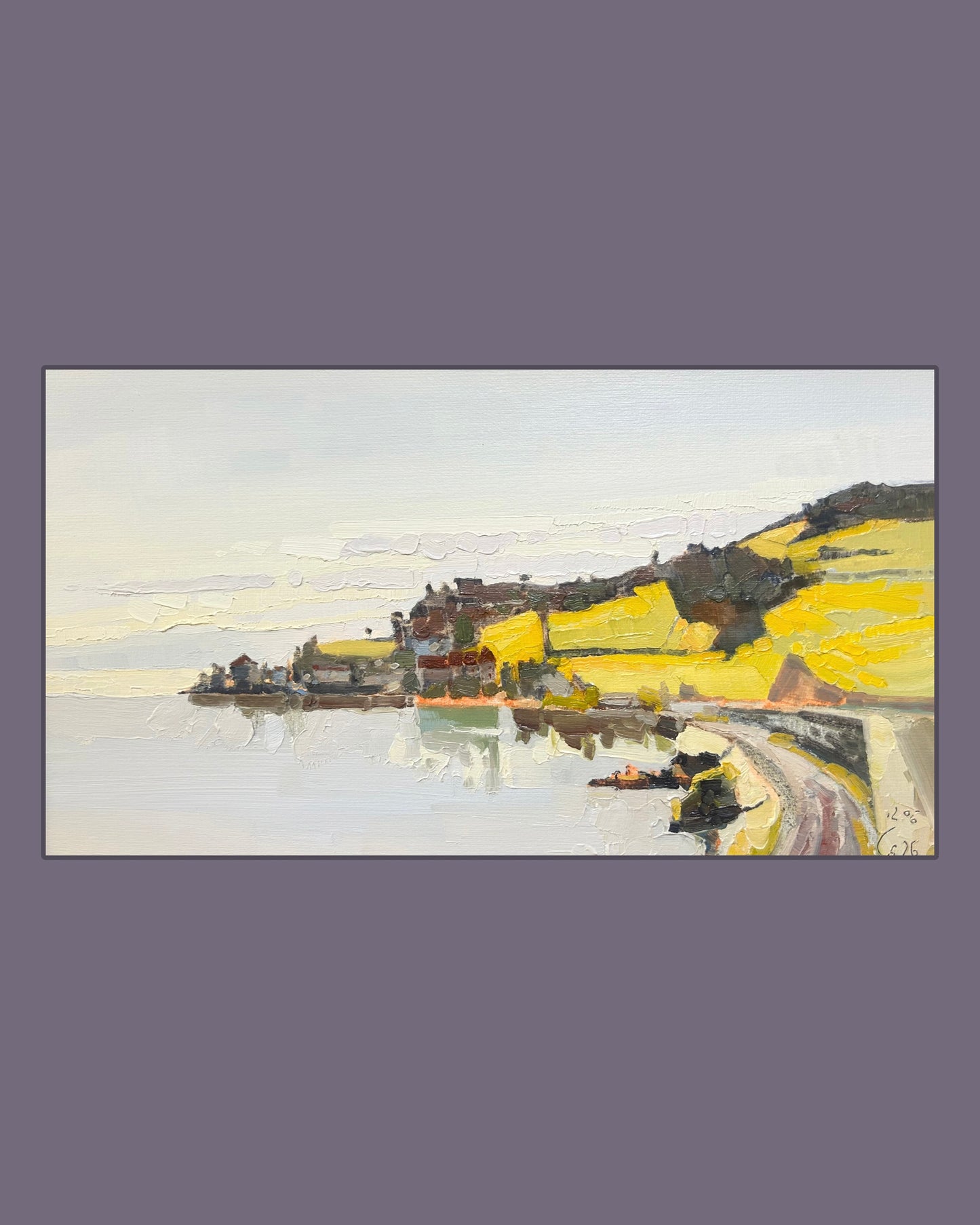 ! St Saphorin. Sunset in LAVAUX. 12.06.2026. 20.5x36.5 cm