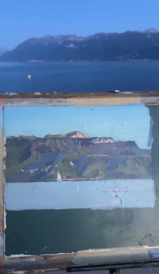 * Dent  D'Oche, from Lutry in the sunset light. 7.06.2026. 19x27 cm