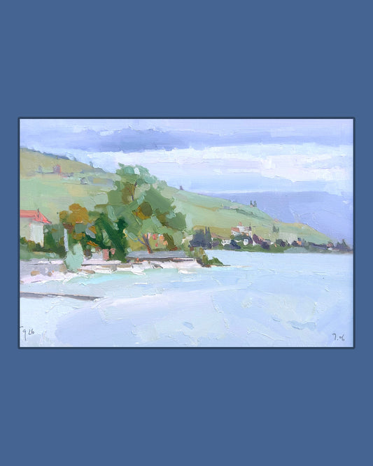 *View from Lutry Plage. 9.06.2026. 25x36.5 cm