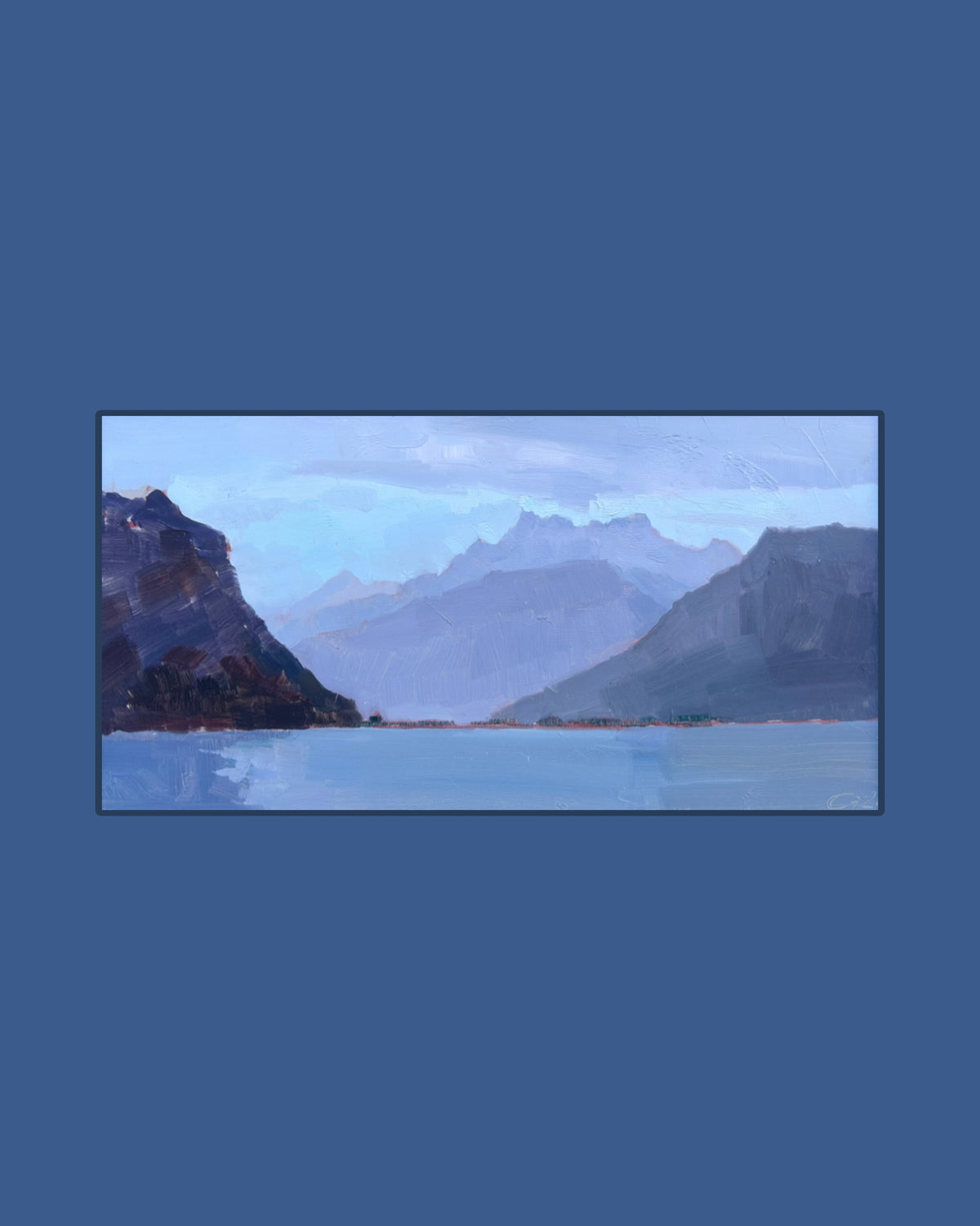 * Dents du Midi before rain. Montreux. 10.07.2026. 18x34.5 cm