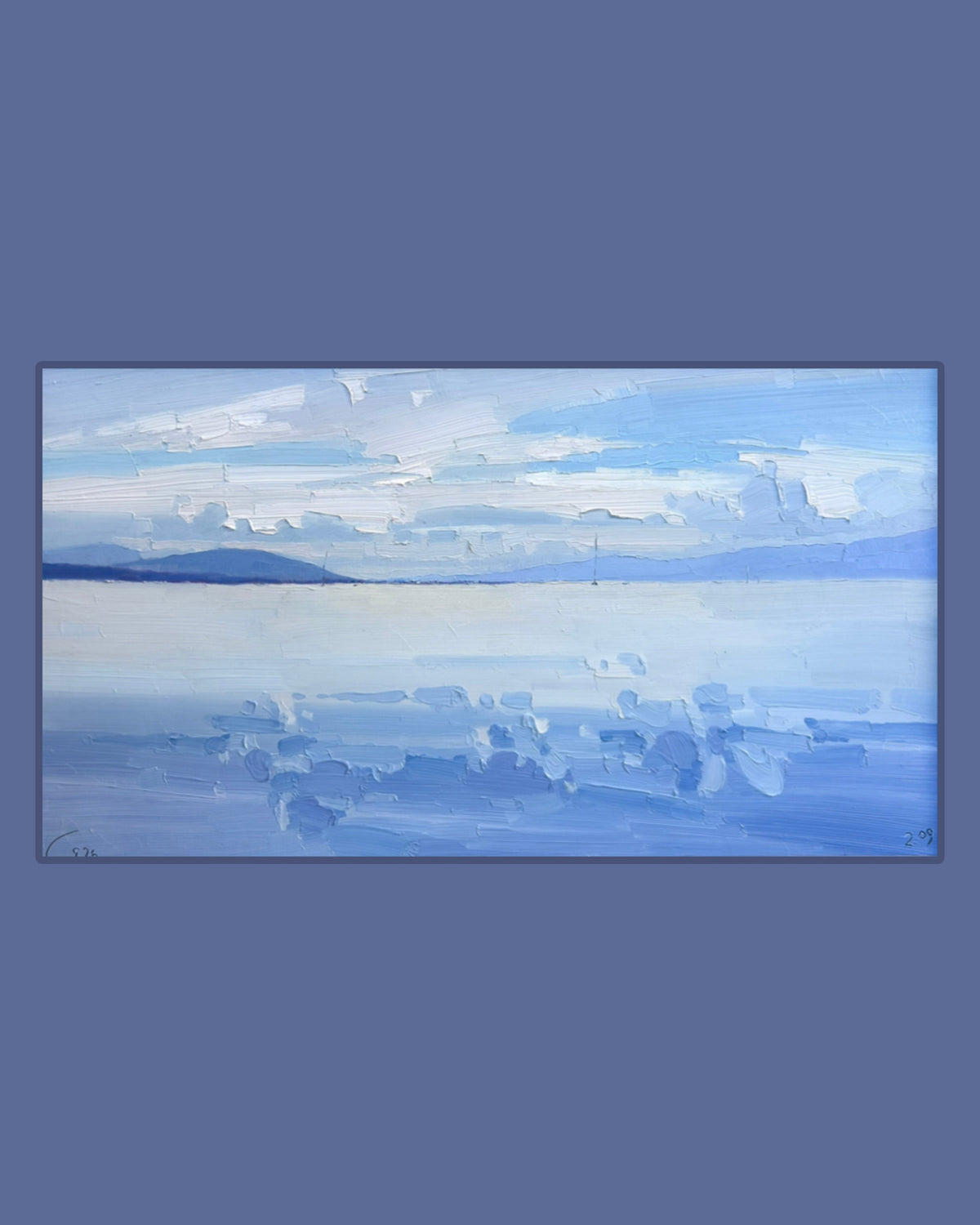 * Blue days. September Lutry Port. 2.09.2026. 19x35 cm