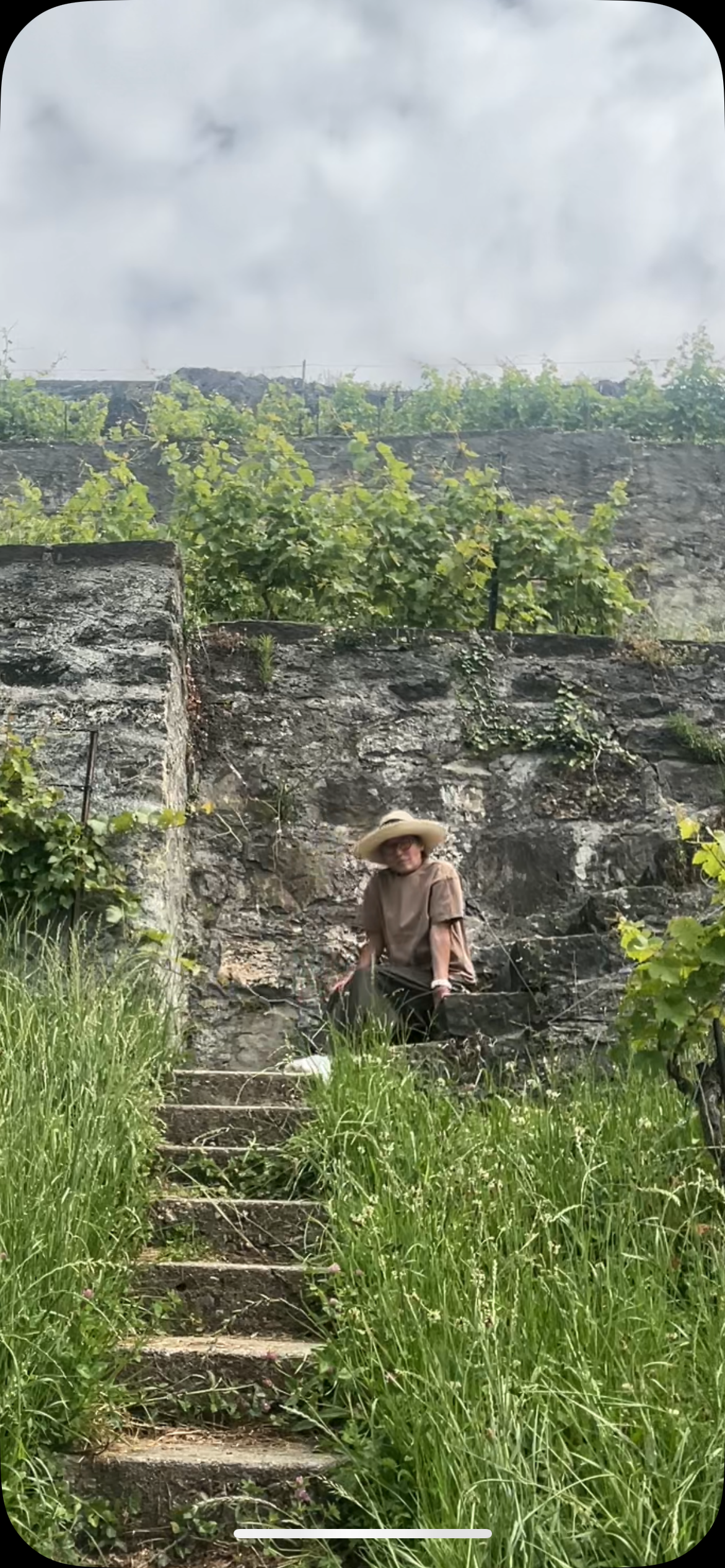 Me in the Vineyards. St-Saphorin. Self portrait. 12.06.2026. 26x37 cm