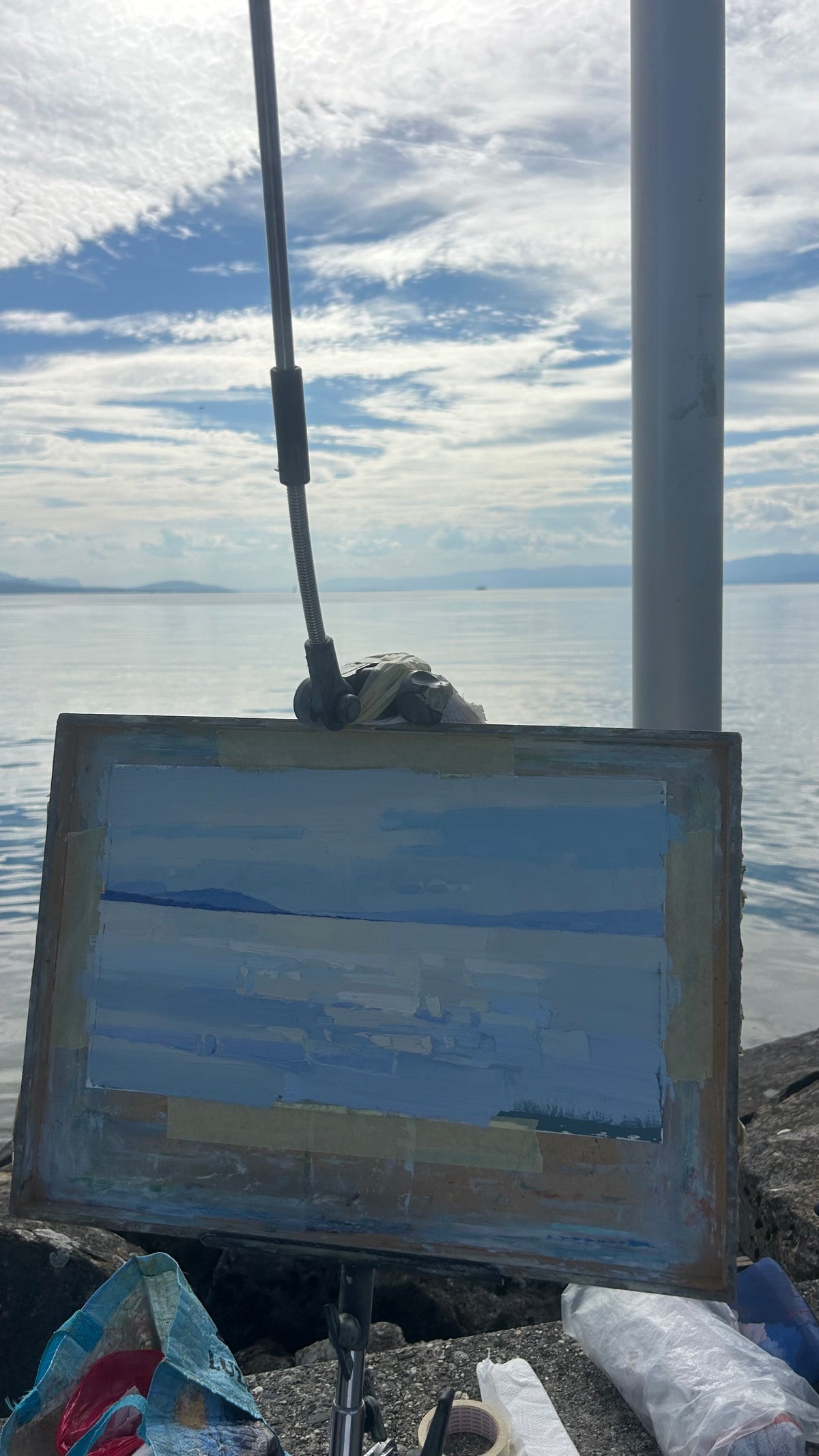 * Blue days. September Lutry Port. 2.09.2026. 19x35 cm