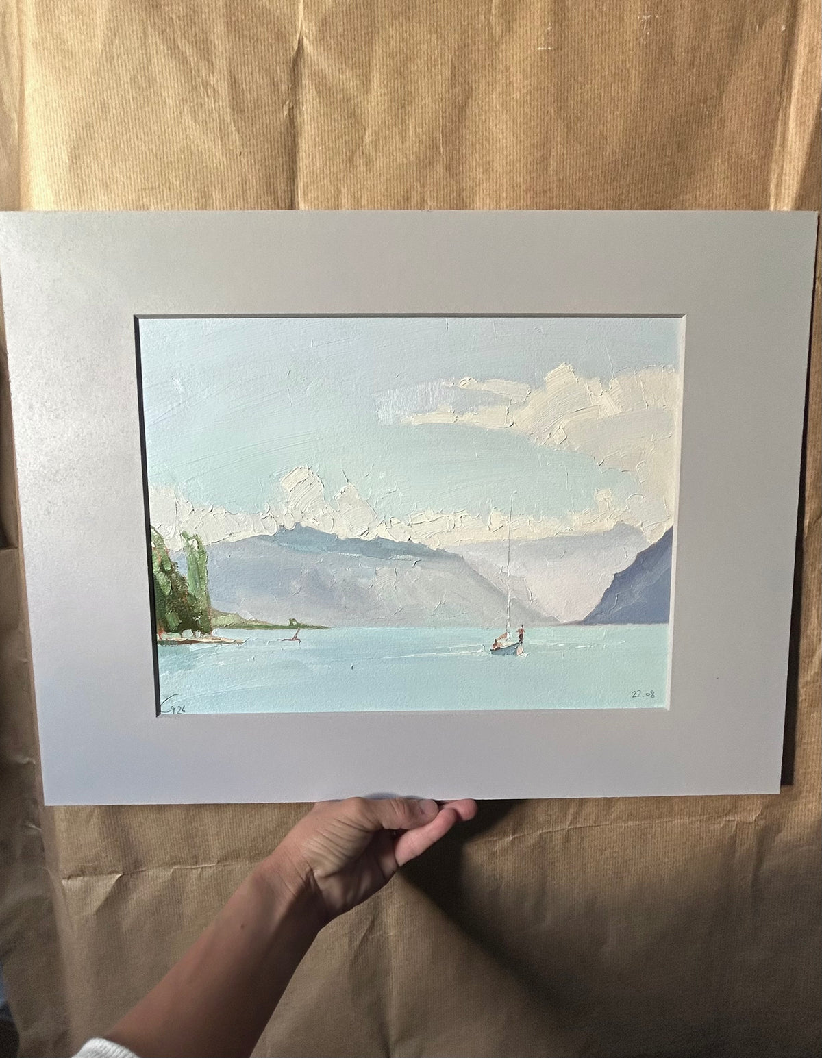 ! Back to the port. Lutry. 22.08.2026. 26x35 cm
