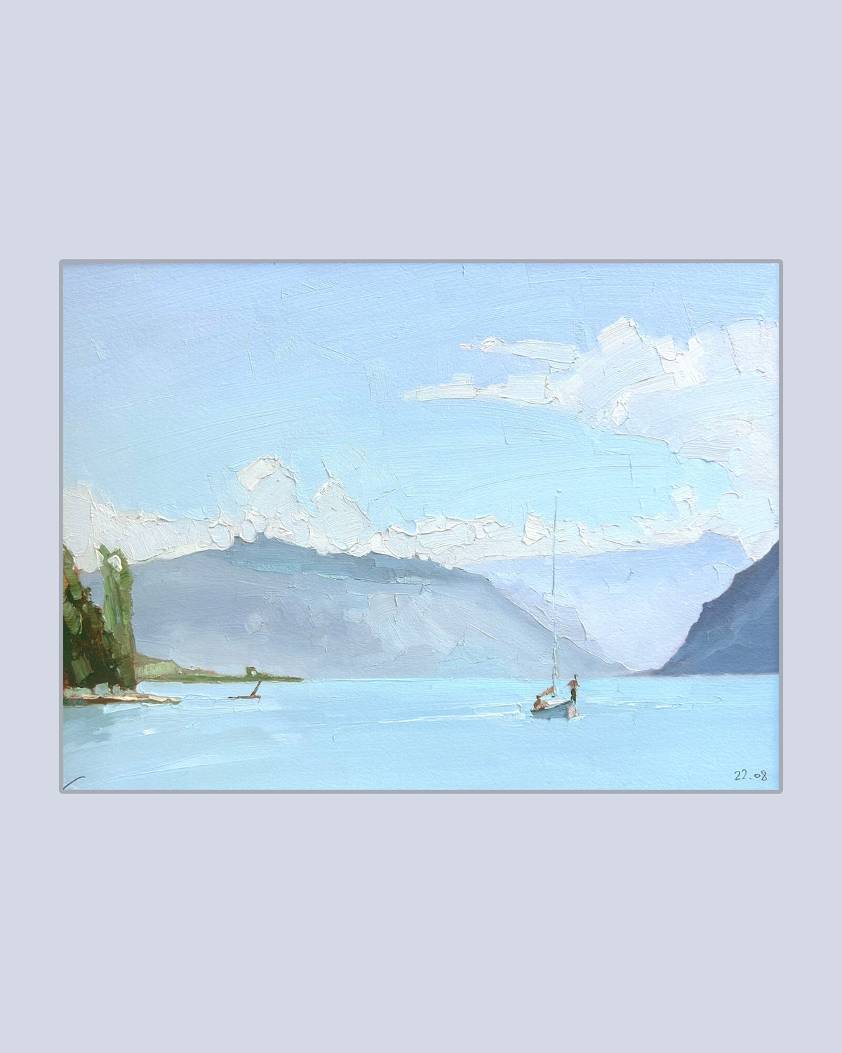 ! Back to the port. Lutry. 22.08.2026. 26x35 cm