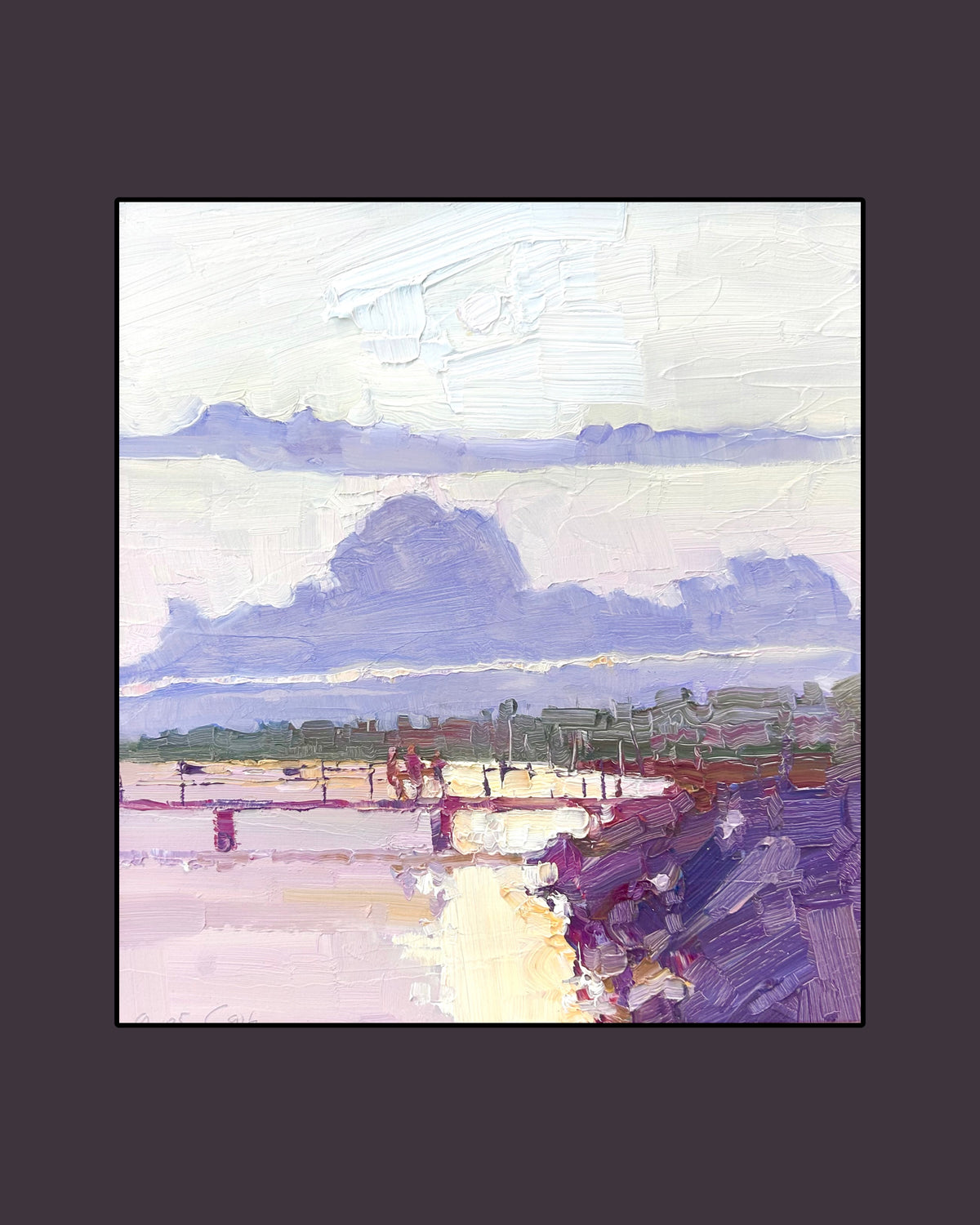 ! Spring sunset. Lutry. 9.05.2026. 20x22 cm