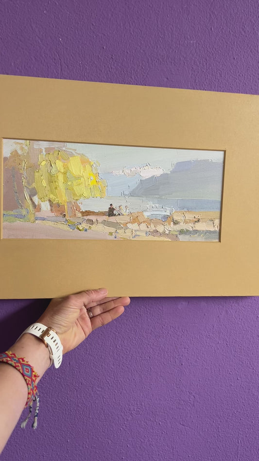 4. April 2025. Leute entspannen sich beim ersten warmen Abend. Anlegestelle Lutry. 13x31,5 cm